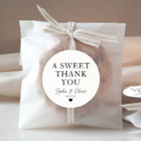Classic A Sweet Merci Heart Nom du Mariage Favoris