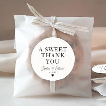 Classic A Sweet Merci Heart Nom du Mariage Favoris