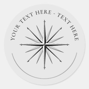 Sticker rond Classic Compas Rose Vent