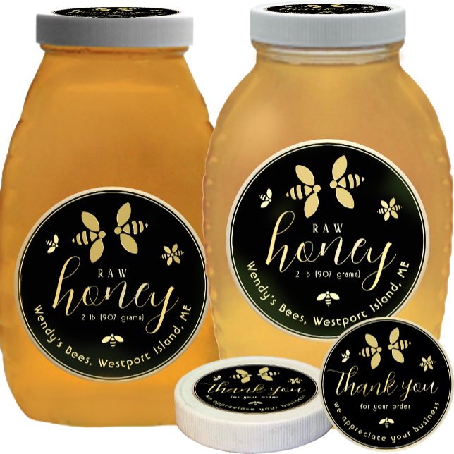 Sticker Rond Classic et traditionnel Queenline Honey 2 lb Jar (Créateur téléchargé)