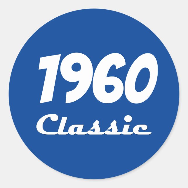 Sticker Rond Classique 1960 60e anniversaire (Devant)