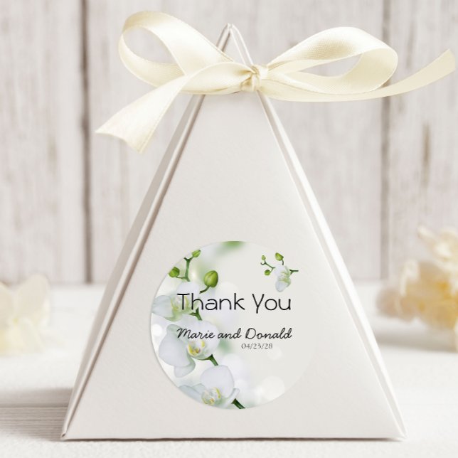 Sticker rond classique à orchidée douce (Créateur téléchargé)