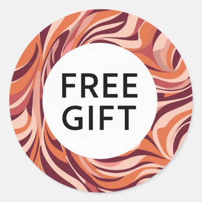 Sticker rond classique Belle conception cadeau gra (Devant)