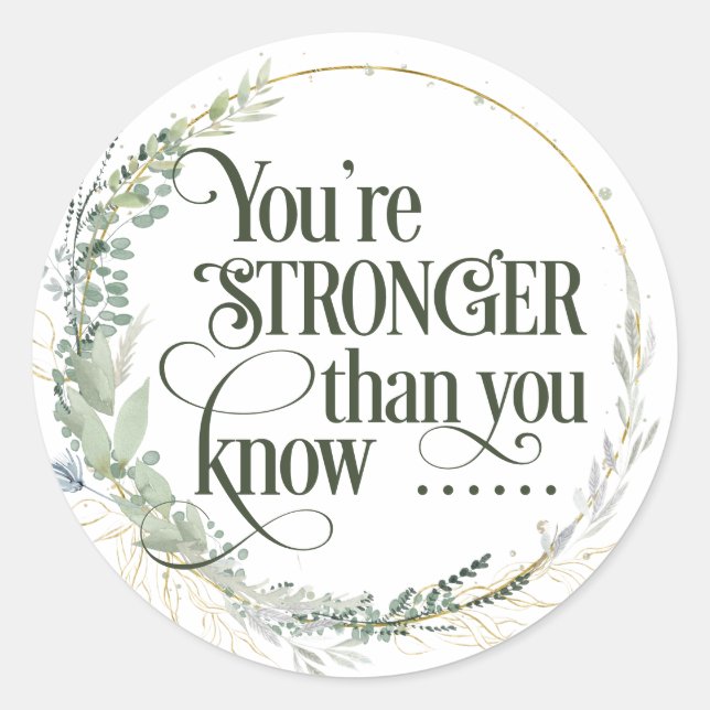 Sticker rond classique chrétien/biblique (Devant)