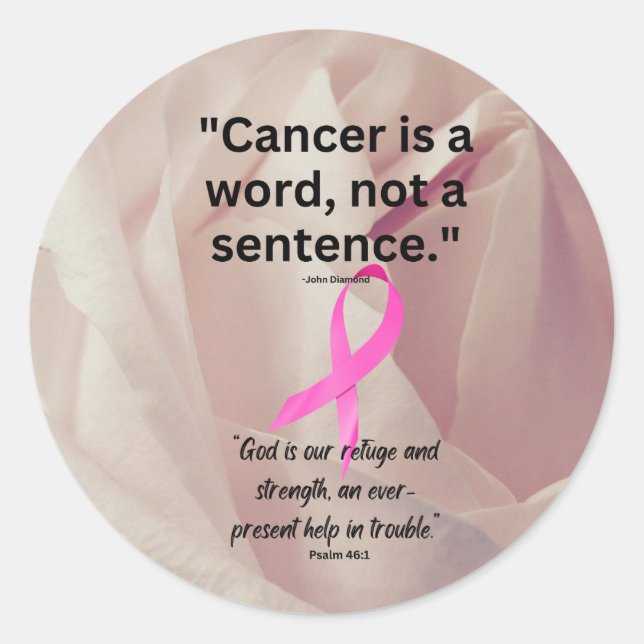 Sticker rond classique contre le cancer (Devant)