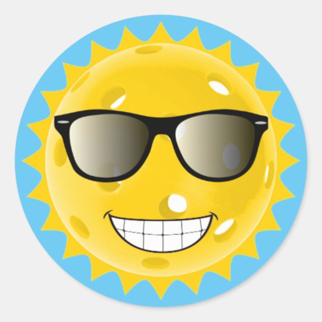 Sticker rond classique Cool de basket-ball (Devant)