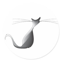 Sticker rond classique cool Le Conversation, brill