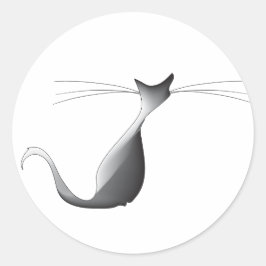 Sticker rond classique cool Le Conversation, brill