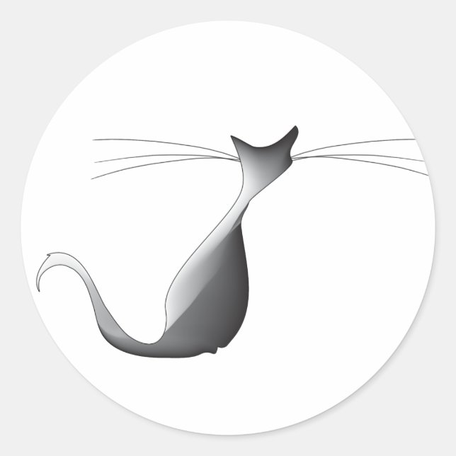 Sticker rond classique cool Le Conversation, brill (Devant)