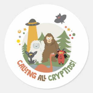 Sticker rond classique Cryptid Club T-Shirt