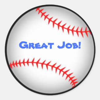 Sticker rond classique de baseball