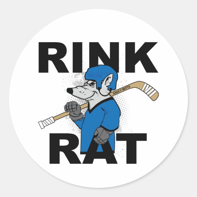 Sticker rond classique de hockey sur patinoire (Devant)