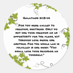 Sticker rond classique de la Bible