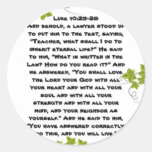 Sticker rond classique de la Bible