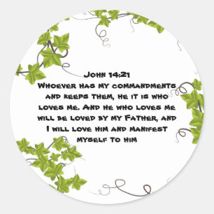 Sticker rond classique de la Bible