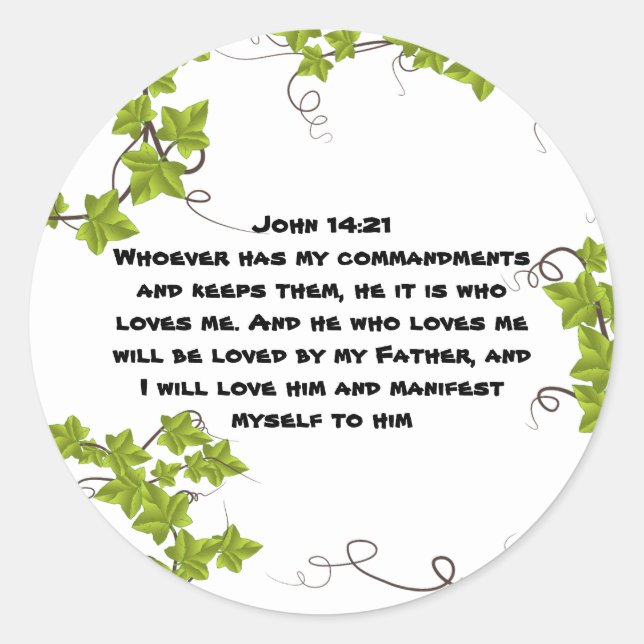 Sticker rond classique de la Bible (Devant)