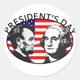 STICKER ROND CLASSIQUE DE LA JOURNÉE DU PRÉSIDENT