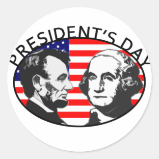 STICKER ROND CLASSIQUE DE LA JOURNÉE DU PRÉSIDENT