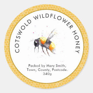Sticker rond classique de la nature des abeilles d