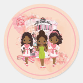 Sticker rond classique de la partie Spa africaine 
