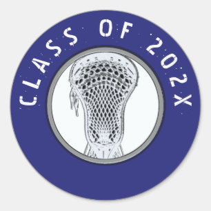Sticker rond classique de Lacrosse Team Seniors