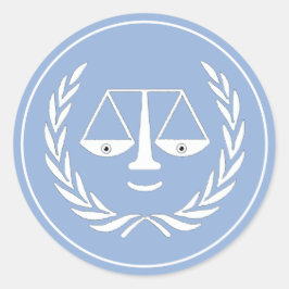 Sticker rond classique de l'avocat de la faculté d