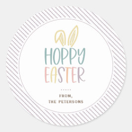 Sticker Rond Classique De Pâques Bunny Ears
