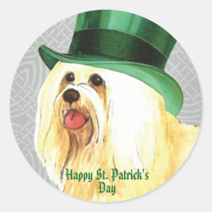 Sticker rond classique de Saint Patrick de la Jour