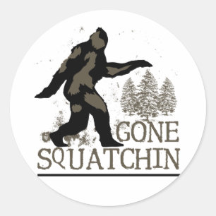 Sticker rond classique de Squatchin