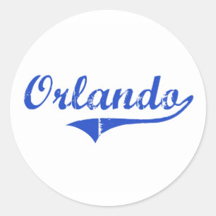 Sticker Rond Classique de ville d'Orlando