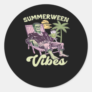 Sticker Rond Classique d'Halloween de Summerween Vibes