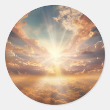 Sticker rond classique du ciel