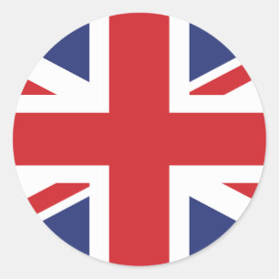 Sticker rond classique du pavillon britannique