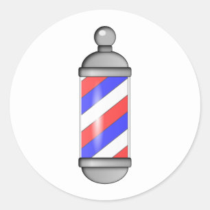 Sticker rond classique en forme de poteau