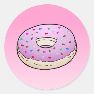 Sticker rond classique en noix de Doughnut