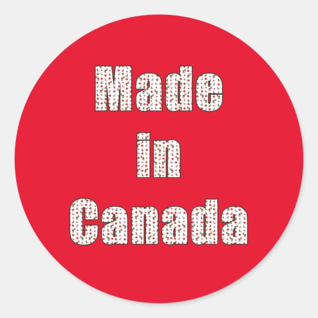 Sticker Rond Classique Fabriqué Au Canada (Devant)