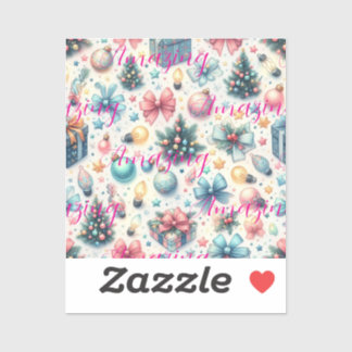 Sticker rond classique Festive