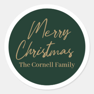 Sticker rond classique Joyeux Noël