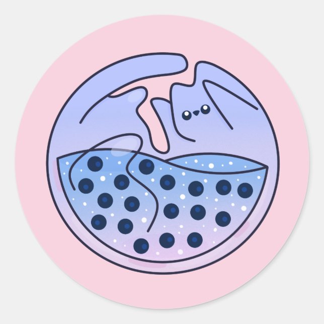 Sticker rond classique Kitten (Devant)