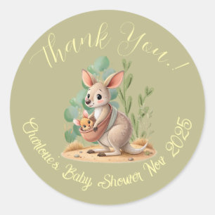 Sticker rond classique Little Joey Baby shower