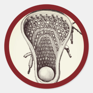 Sticker rond classique Maroon Team Lacrosse