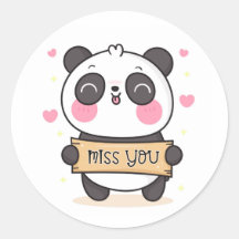 Sticker Rond Classique Miss You