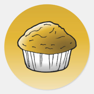 Sticker rond classique Muffin