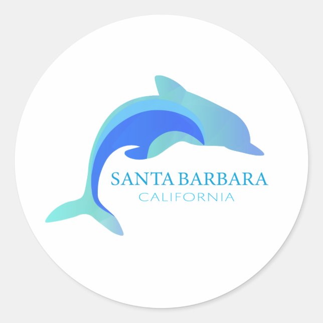 Sticker rond classique père Noël Barbara Californi (Devant)