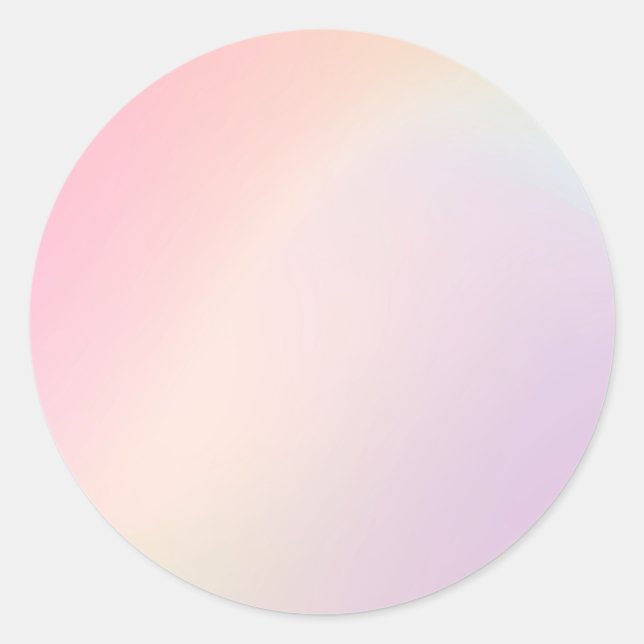 Sticker Rond Classique Personnalisé Pastel Jaune (Devant)