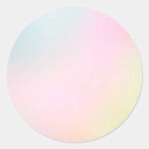 Sticker Rond Classique Personnalisé Pastel Jaune
