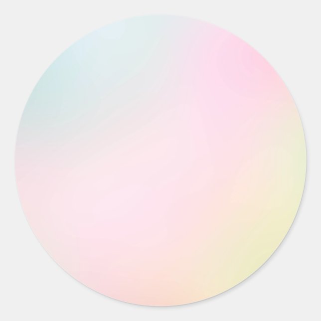 Sticker Rond Classique Personnalisé Pastel Jaune (Devant)