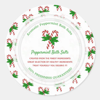 Sticker rond classique personnalisé sucre de canne