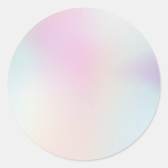 Sticker Rond Classique Pink Pastel Personnalisé (Devant)
