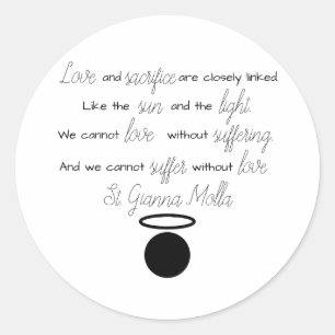 Sticker rond classique pour citations de St. Giann